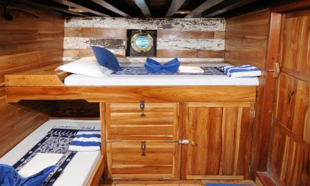 Ansicht Kabine 4 Personen Holzschiff Tauchsafari Komodo